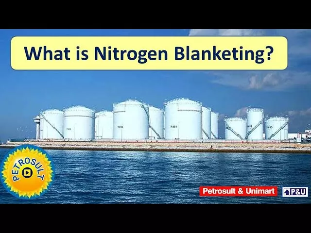 Inert gas system or nitrogen blanketing process in storage tanks.