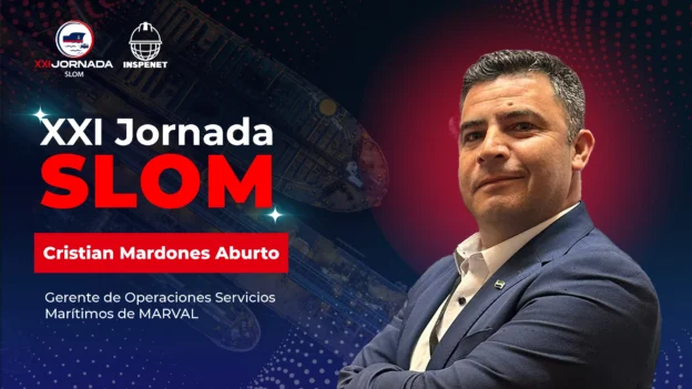 Cristian Mardones Aburto, participante de la XXI Jornada SLOM 2025 en Panamá, donde destacó la importancia de la continuidad operativa en el sector marítimo y energético.