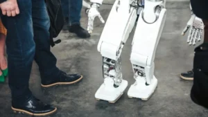 Hybrid AI improves bipedal locomotion with adaptive control and reinforced learning