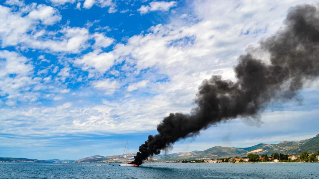 Incendio en astillero de Batam