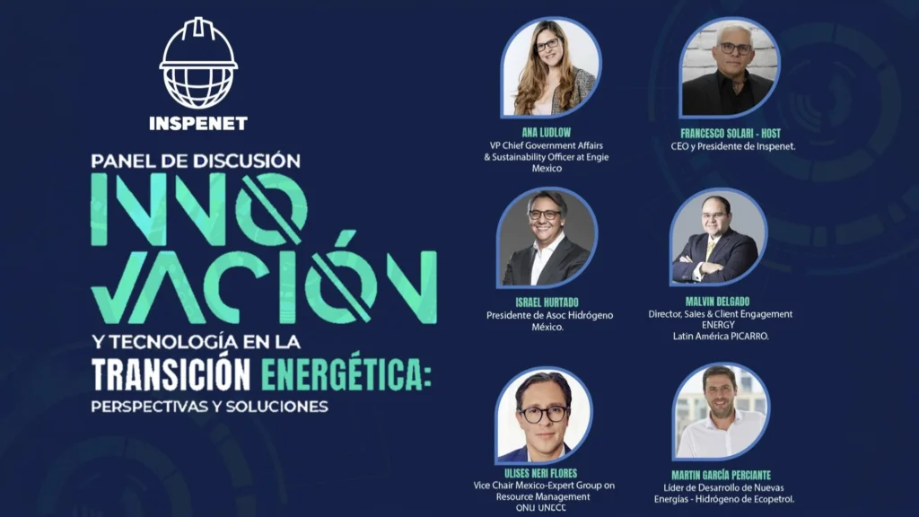Panel de discusión sobre innovación y tecnología en la transición energética con expertos del sector.