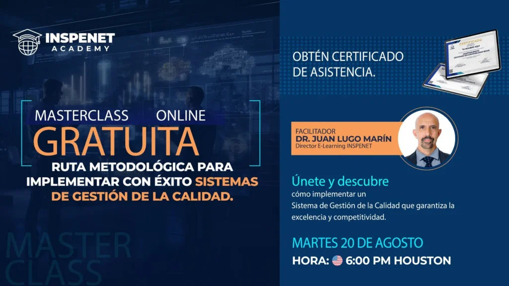 Masterclass gratuita sobre Sistemas de Gestión de la Calidad