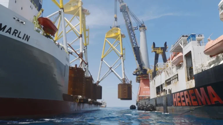 Instalan cimientos offshore en parques eólicos