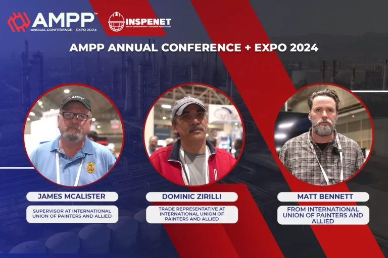 James McAlister, Dominic Zirilli and Matt Bennett from International Union of Painters And Allied IUPAT at AMPP 2024