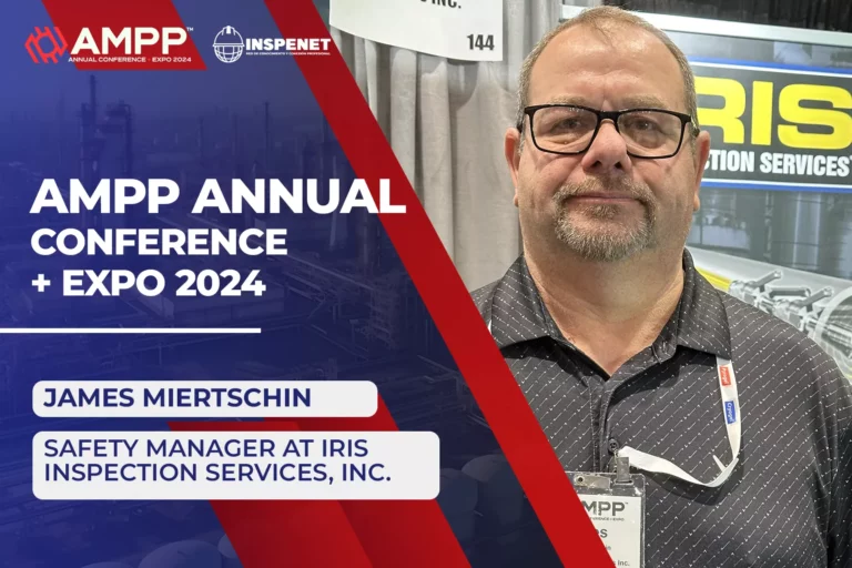 James Miertschin from Iris Inspection at AMPP 2024. Introducing the Iris 9000 Plus