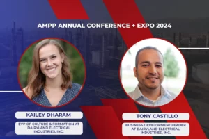 Kailey Dharam y Tony Castillo from Dairyland at AMPP 2024