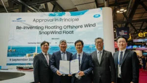 Samsung SHI obtiene aprobación de KR para su plataforma eólica flotante de 15 MW