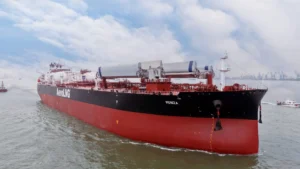 El buque tanque Monza consolida la tracción eólica en la flota de Union Maritime