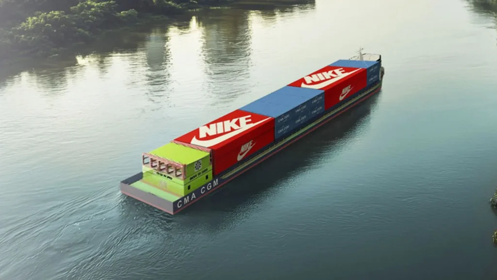 La barcaza eléctrica de CMA CGM para operaciones en Vietnam