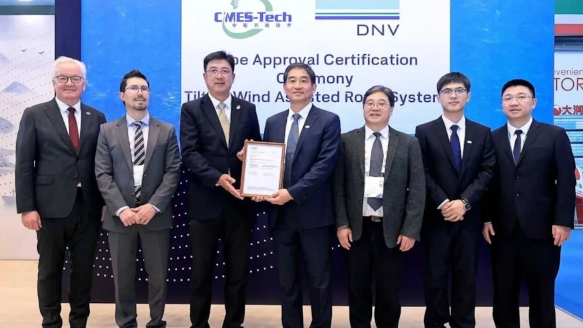La certificación de DNV para la vela rotor inclinable