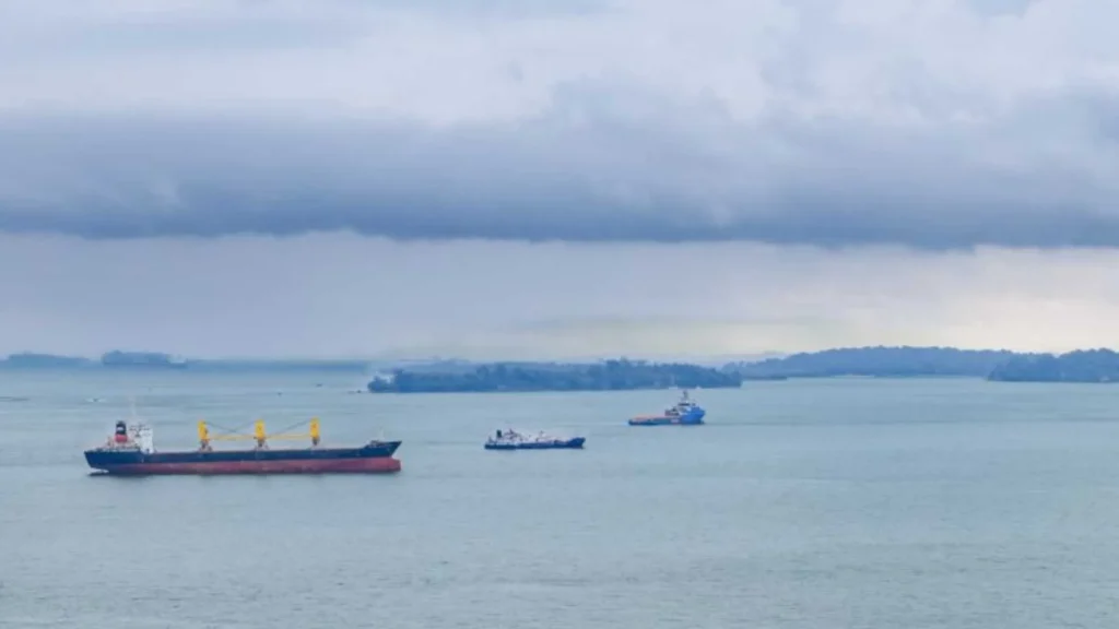 La colisión entre buques y el derrame de combustible
