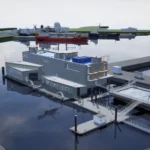 La construcción de las plataformas flotantes Uhlenbeck y Thetis