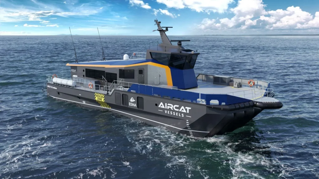 La fabricación de los buques de AIRCAT Vessels y ESNA
