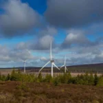 La construcción del parque eólico Clashindarroch II en Huntly de Vattenfall