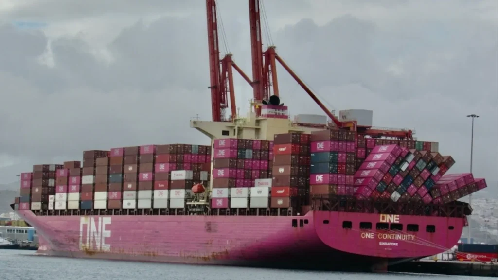Vessel One Continuity enters emergency at Las Palmas after losing more than 45 containers
