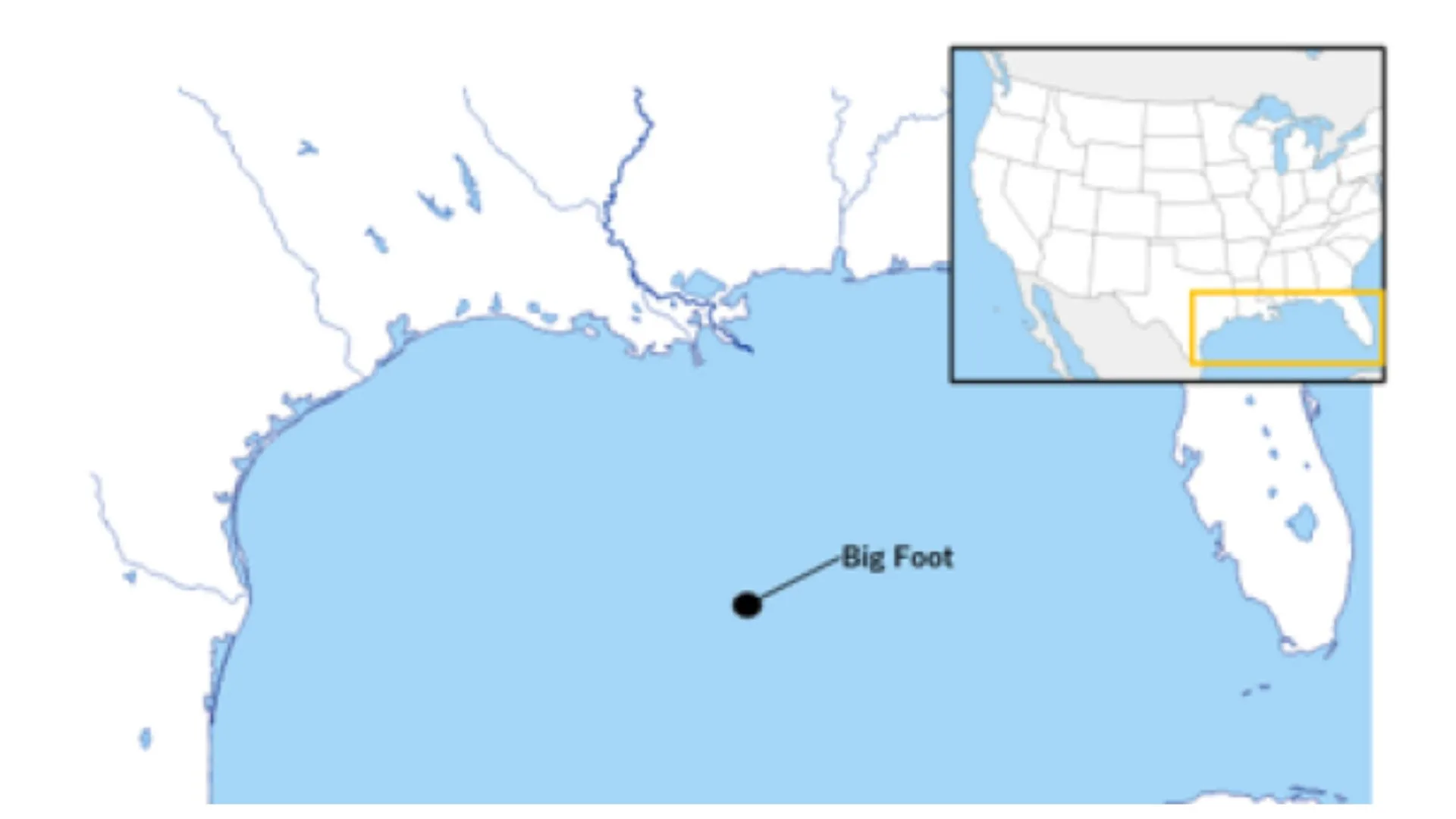 La participación del yacimiento Big Foot en aguas profundas