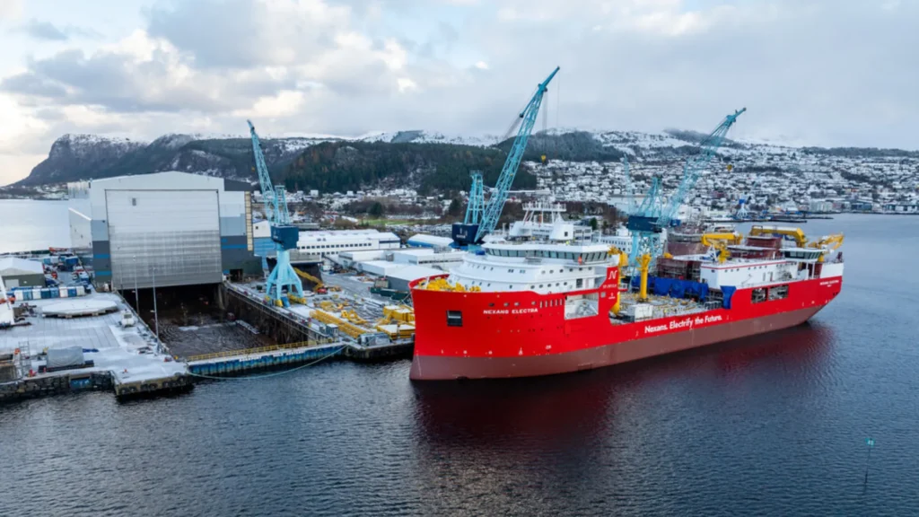 La preparación técnica del buque Nexans Electra