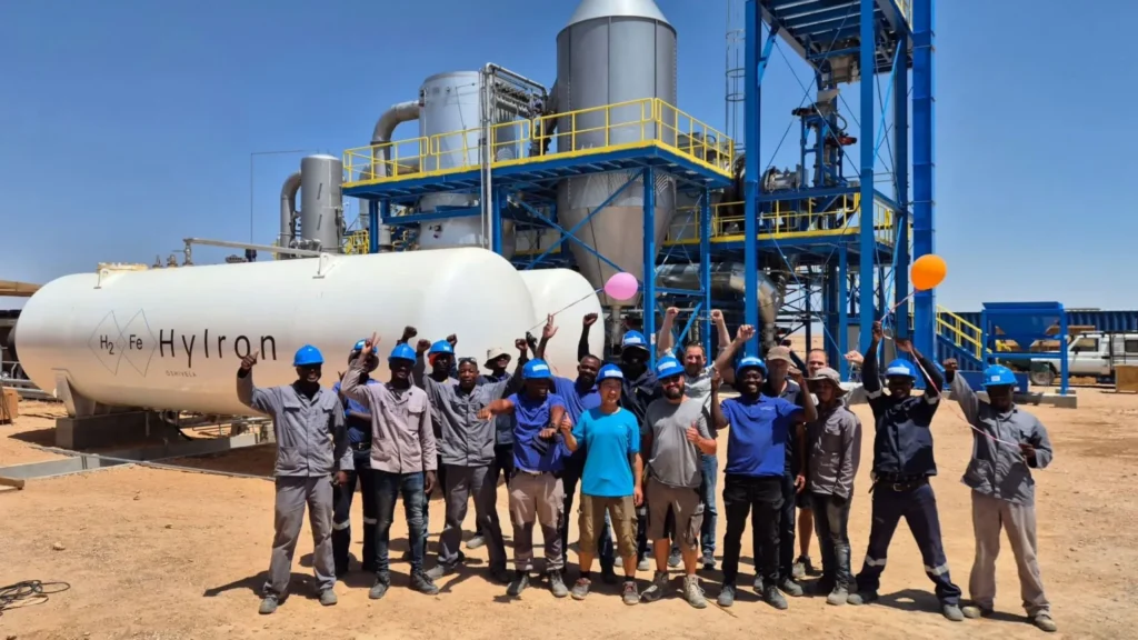 La producción de hidrógeno verde de la planta de Oshivela por parte de