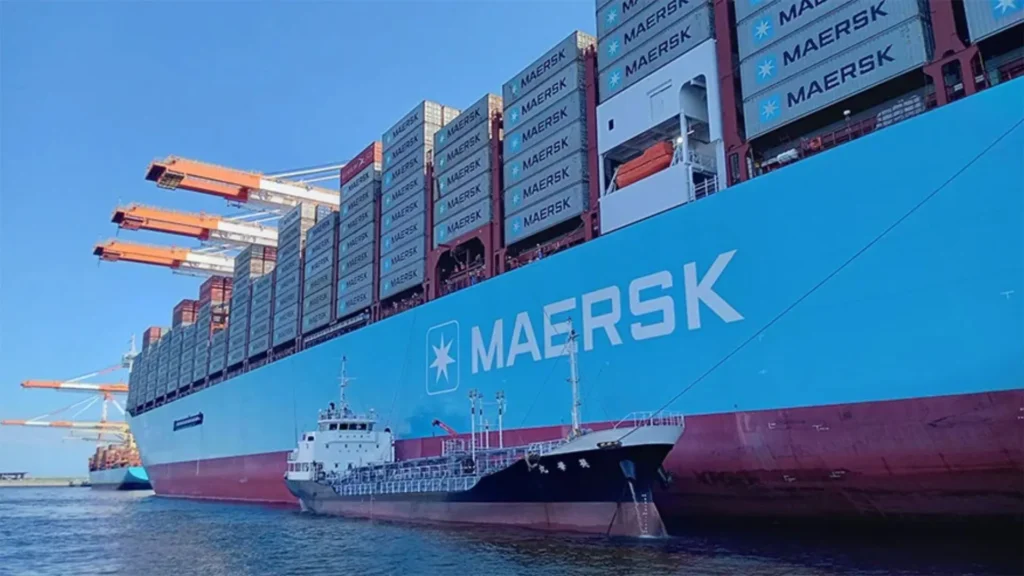 La simulación de abastecimiento de metanol por la naviera Maersk
