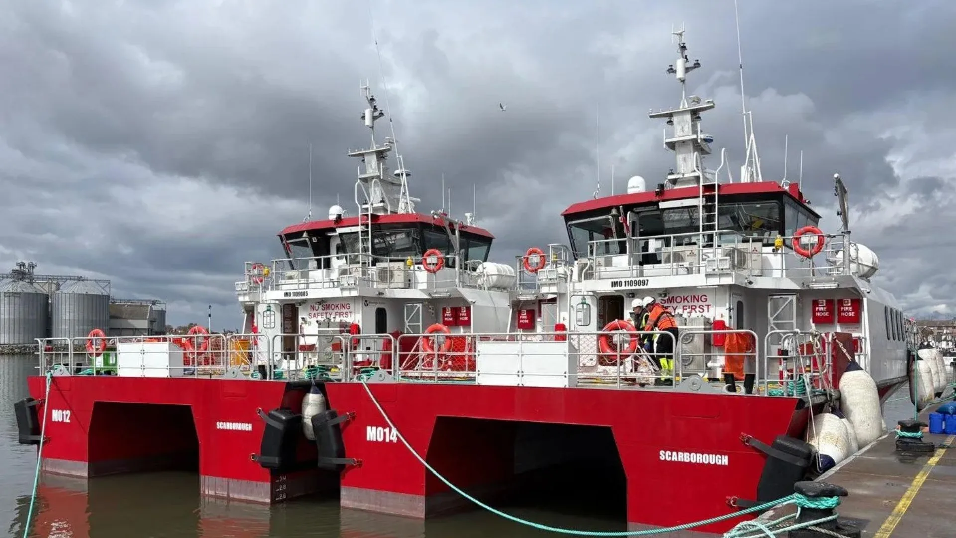Las operaciones de los buques CTV MO12 y MO14 en el puerto de Montrose