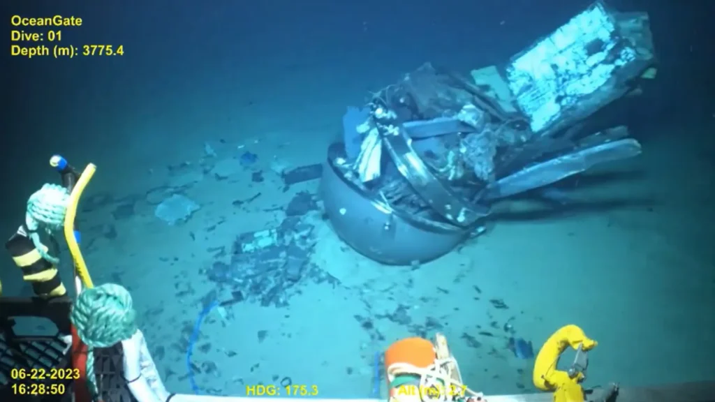 Las pruebas en video de los restos del submarino titán