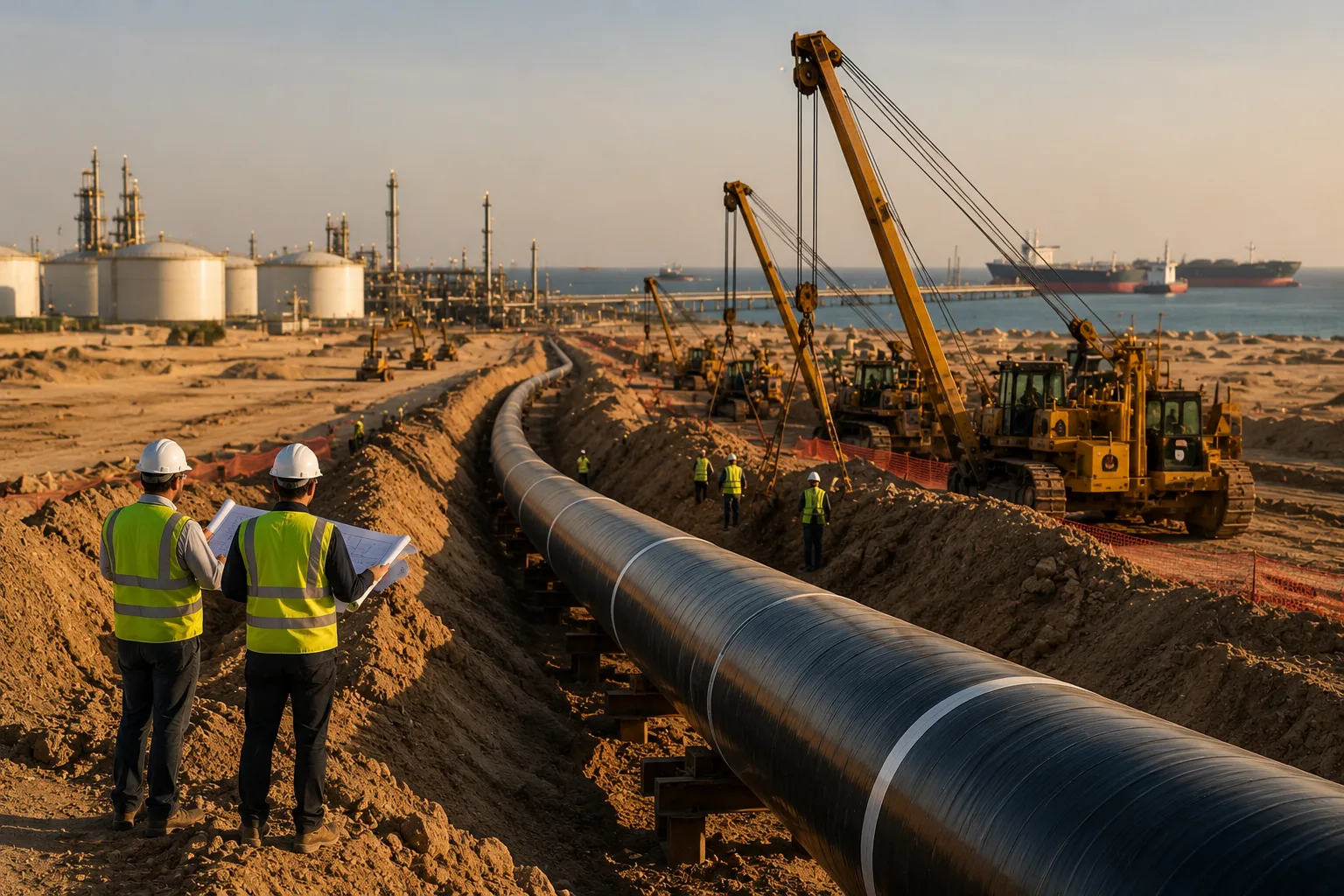 Licitación del oleoducto Kuwait con construcción de un nuevo sistema de transporte de crudo e infraestructura petrolera estratégica en el Golfo Pérsico