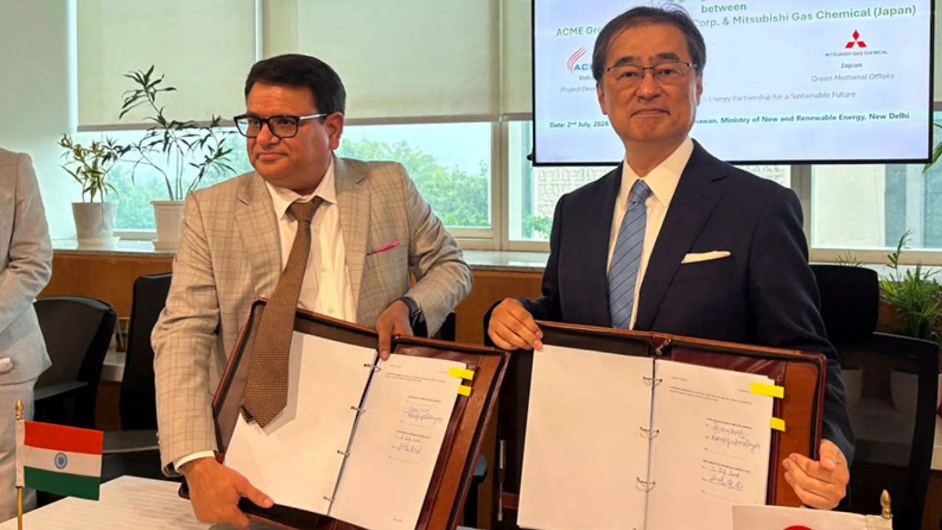Los detalles del suministro de metanol verde entre Japón e India