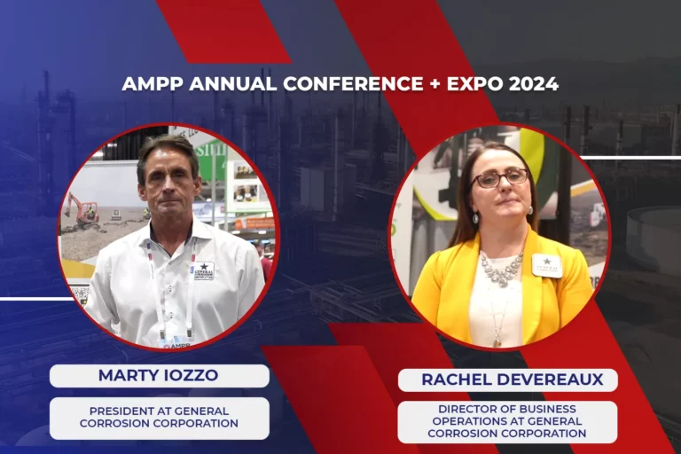 Marty Iozzo y Rachel Devereaux from General Corrosion Corporation at AMPP 2024