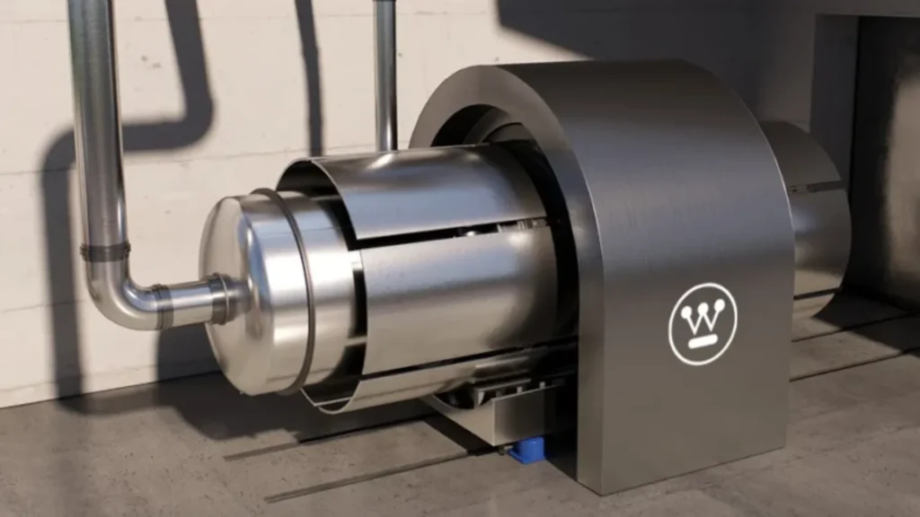Vista del microrreactor eVinci de Westinghouse Electric, una unidad nuclear compacta sin partes móviles, diseñado para generación descentralizada de energía.