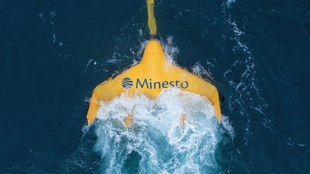 dispositivo de Minesto en el mar