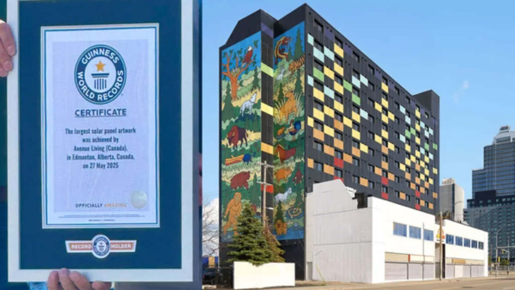 Mitrex transforms skyscraper with world’s largest BIPV solar mural