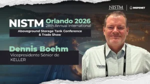 Banner de NISTM 2026 con Dennis Boehm de Keller en conferencia de tanques.