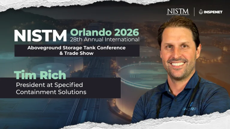 Tim Rich, President of Specified Containment Solutions, is participating in NISTM Orlando 2026, speaking on containment solutions for industrial tanks.