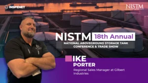 Ike Porter of Gilbert Industries during his participation in the NISTM 2025 conference on industrial storage tanks.