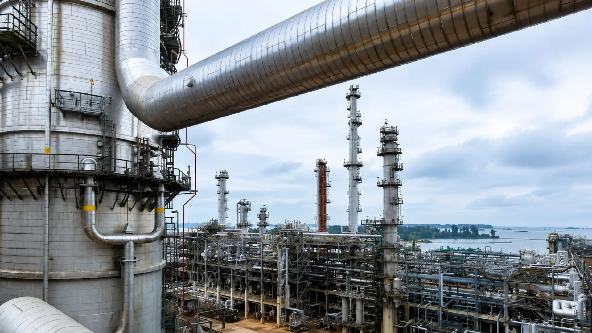 Instalaciones petroquímicas de Aster en Bukom, Singapur, donde la empresa ampliará la capacidad de exportación de etileno.