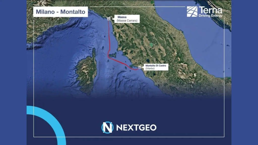 NextGeo begins marine surveys for the Milano–Montalto connection