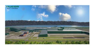 En construcción de la planta de acero de Nucor en Virginia Occidental