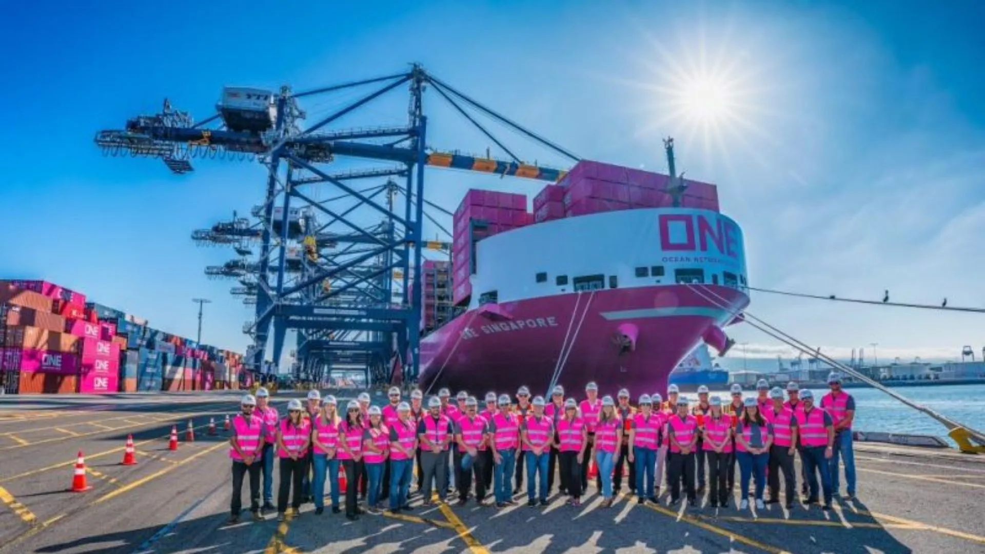 ONE Singapore arrives at Yusen Terminals with 13,900 TEUs