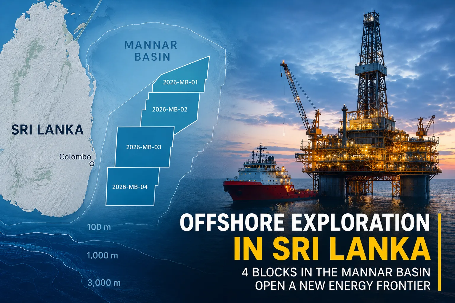 Offshore exploration in Sri Lanka in the Mannar Basin