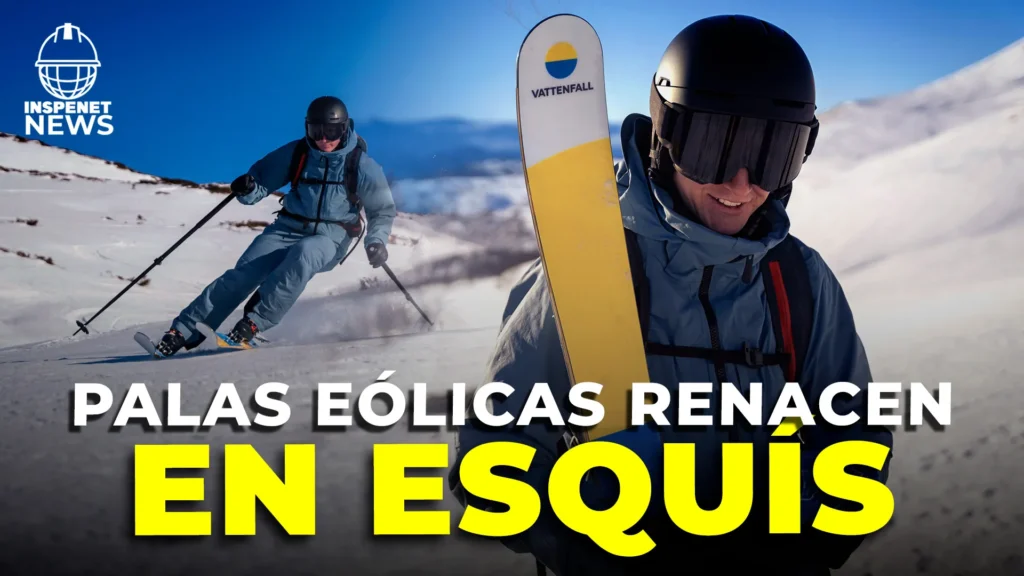 Reciclaje de palas de aerogeneradores: Esquís fabricados con materiales renovables