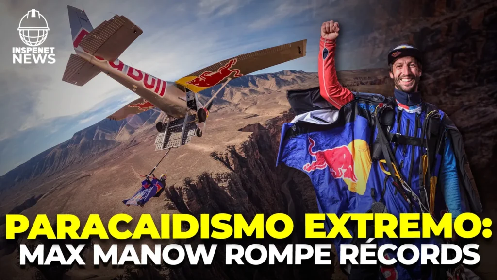 Paracaidista realiza maniobra extrema al engancharse a un avión en vuelo