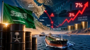Petróleo saudita enfrenta primas de riesgo de guerra de hasta 7 % en el mar Rojo