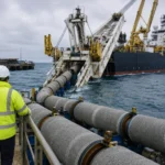 Pipeline de CO₂ en Reino Unido durante construcción offshore