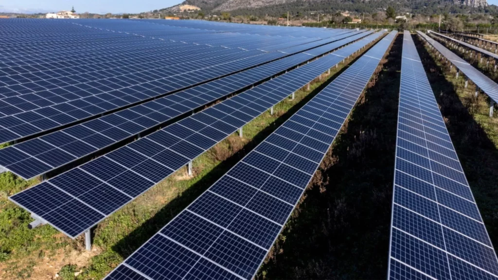 Paneles solares implementados en planta hibrida