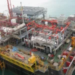 Plataforma offshore del Proyecto Sabratha para aumentar la producción de gas en Libia.