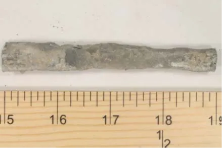 Removed corrosion products for analysis