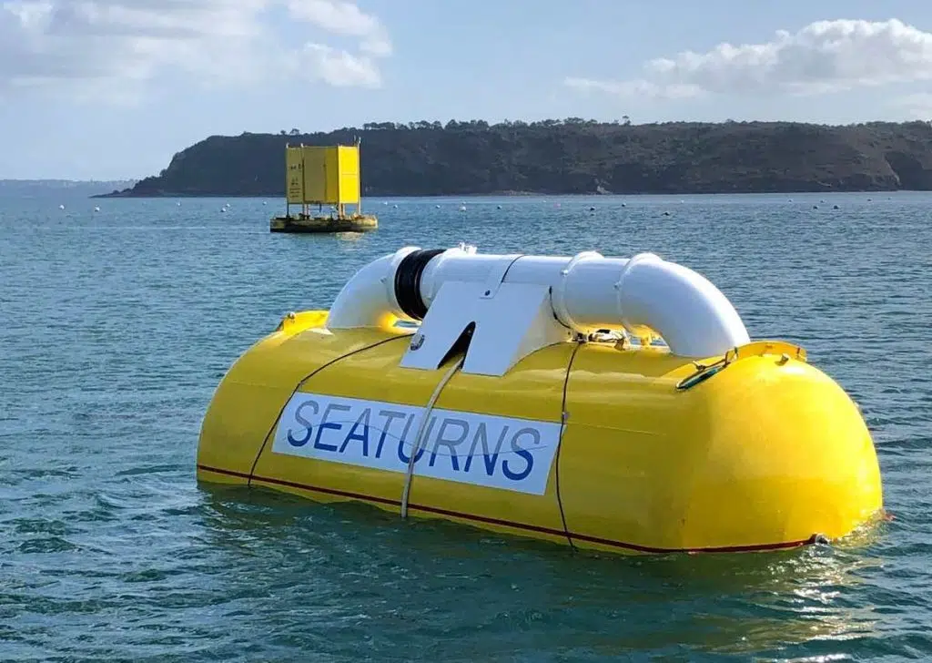 Seaturns presentó su nueva turbina cilíndrica flotante para aprovechar la energía de las olas