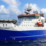 Amazon Warrior de Shearwater durante el 3D seismic study frente a Amapá, Brasil.