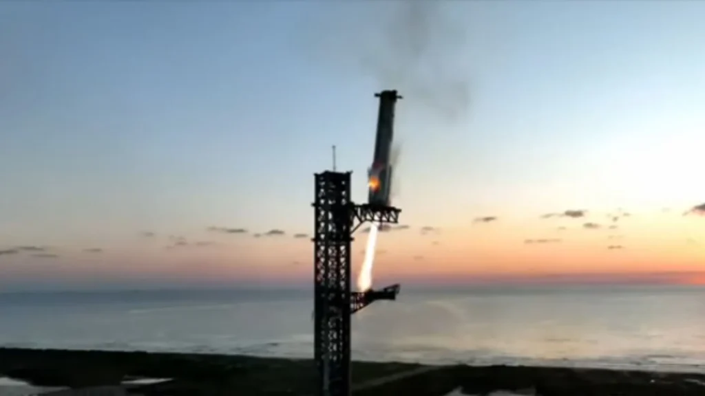 SpaceX captura el cohete Starship en sus brazos