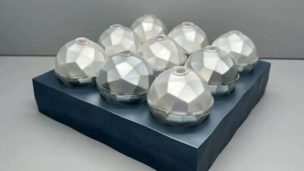 Esferas de luz artificial